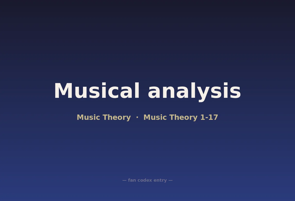 Musical analysis