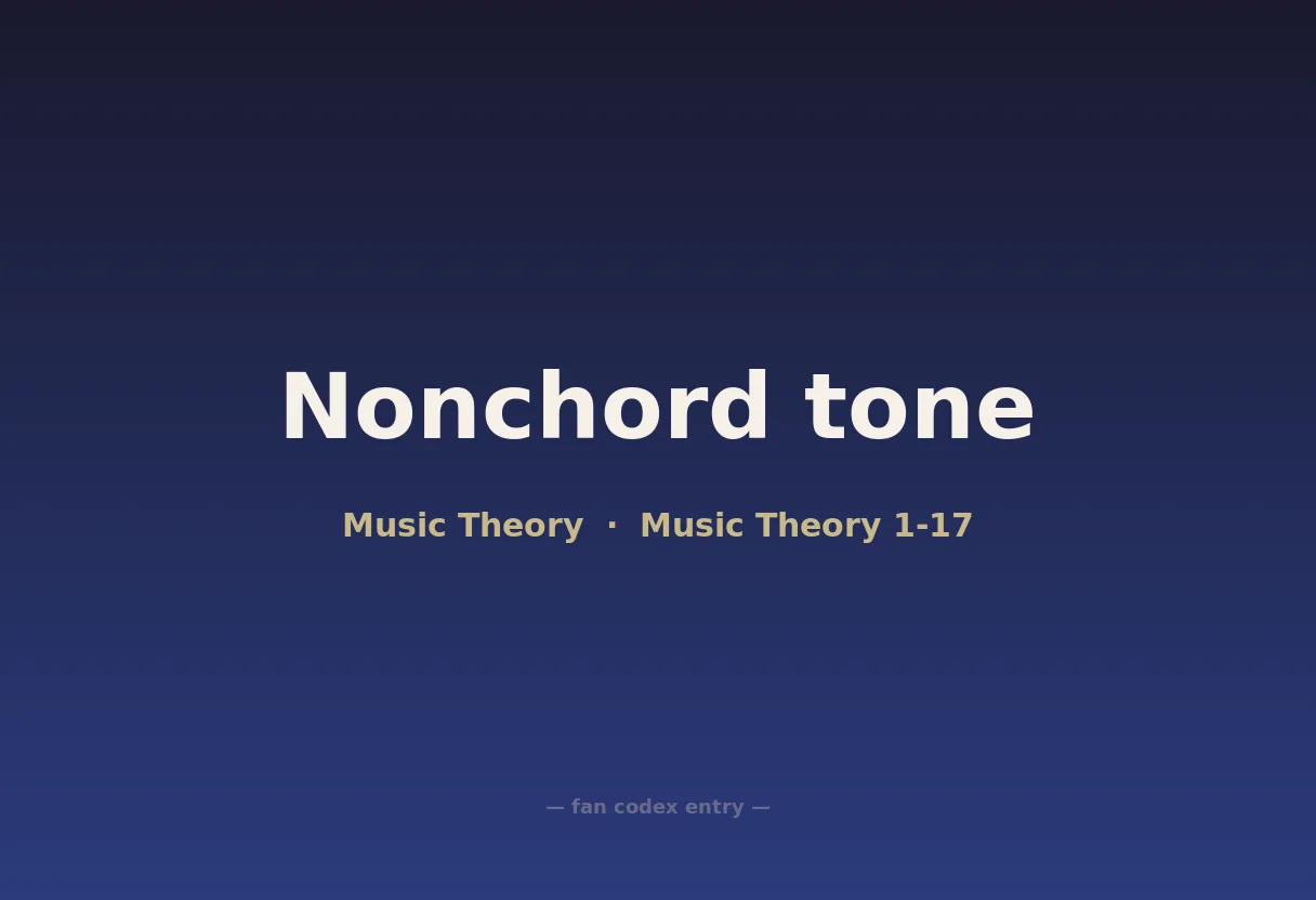 Nonchord tone